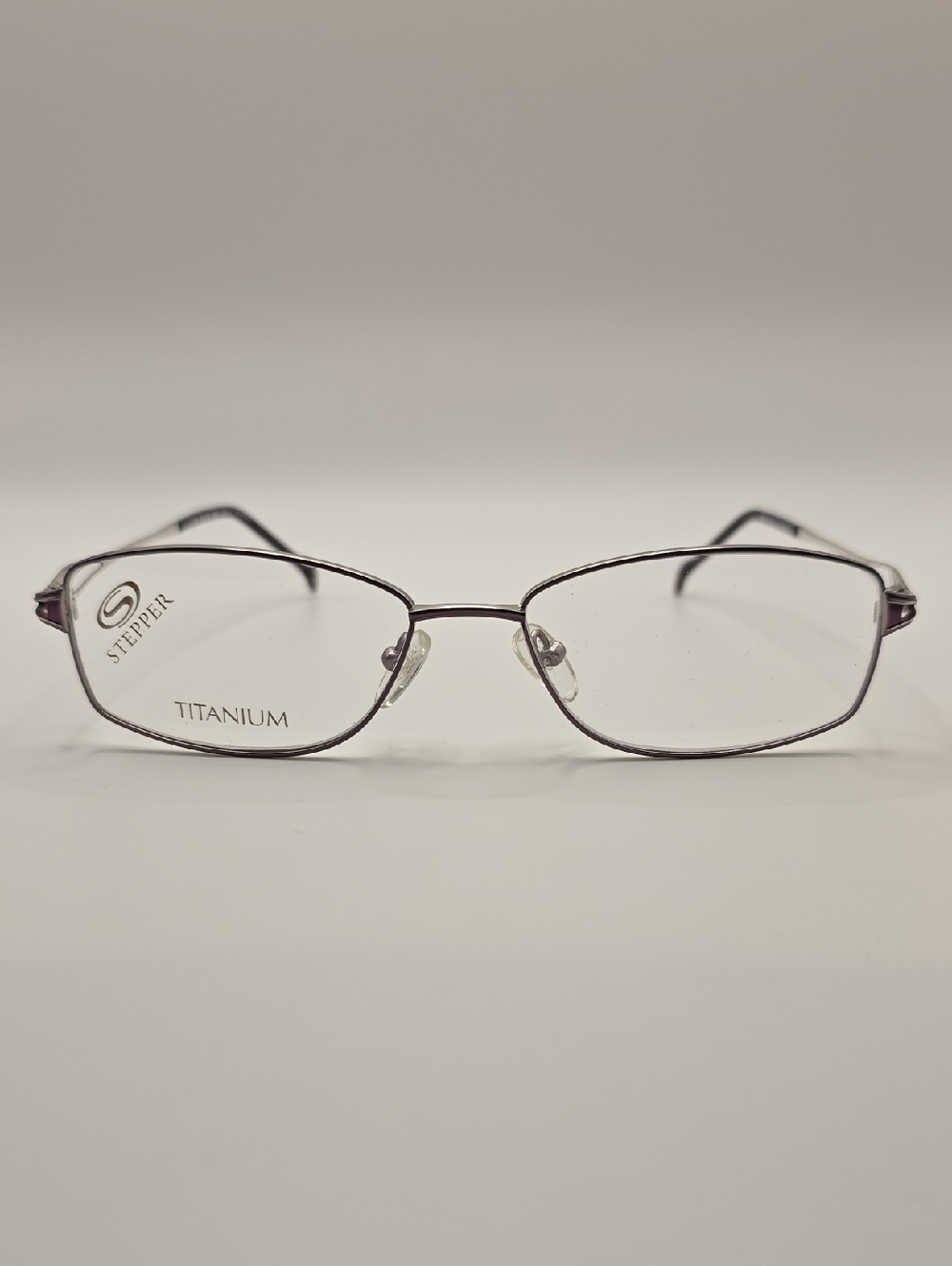 Stepper Non-Prescription Titanium Women's Eyeglass Frames in Plum